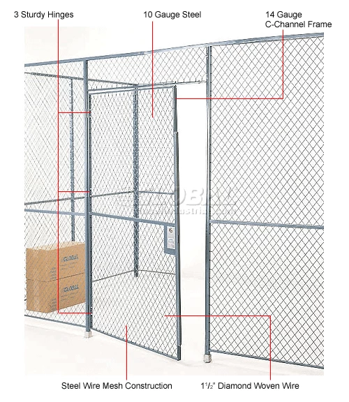 Global Industrial™ Wire Mesh Hinged Door - 10x3 - Image 2