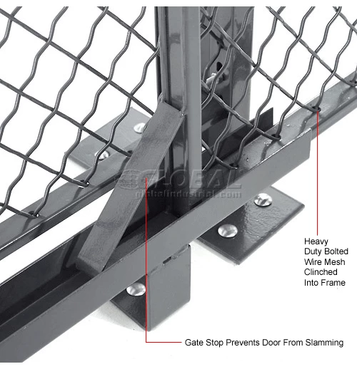 Global Industrial™ Wire Mesh Sliding Gate - 10x3 - Image 18