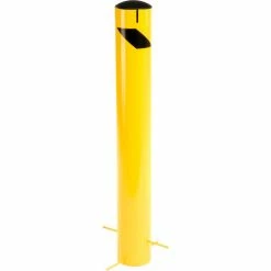 Global Industrial™ Steel Bollard W/Removable Plastic Cap & Chain Slots For Underground 5.5x42