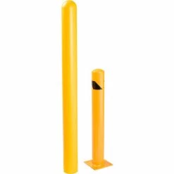 Global Industrial™ Floor Mount Bollard & Yellow Bollard Sleeve, 4-1/2" Diameter