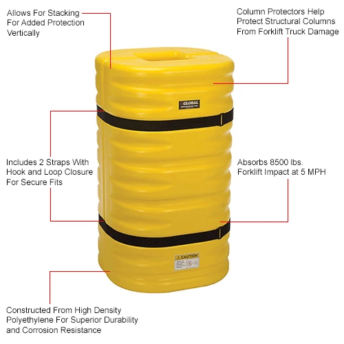 Global Industrial™ Column Protector, 8" Column Opening, Yellow - Image 10