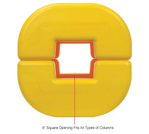 Global Industrial™ Column Protector, 8" Column Opening, Yellow - Image 12