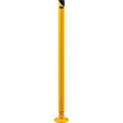 Global Industrial Spring Loaded Bollard, 42” H x 2-1/2” Diameter, Powder Coated Yellow