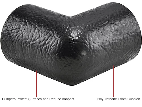 Global Industrial™ 2D Protective Safety Corner Guards, PU Foam, Adhesive Backed, Black, 1/Each - Image 5
