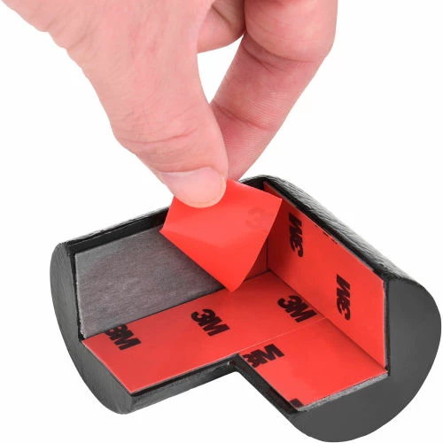 Global Industrial™ 2D Protective Safety Corner Guards, PU Foam, Adhesive Backed, Black, 1/Each - Image 3