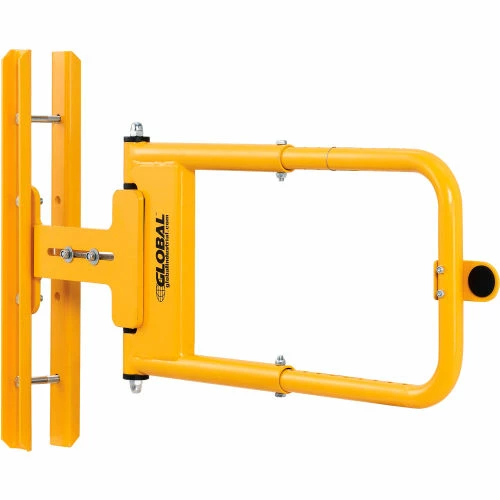 Global Industrial Adjustable Safety Swing Gate, 16"-26"W Opening, Yellow - Image 2
