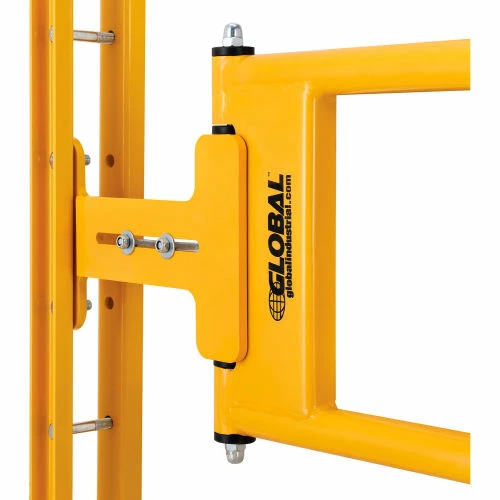 Global Industrial Adjustable Safety Swing Gate, 16"-26"W Opening, Yellow - Image 4
