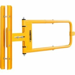 Global Industrial Adjustable Safety Swing Gate, 24"-40"W Opening, Yellow