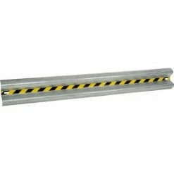 Vestil Bolt-On Straight Steel Guard Rail 8'L, Galvanized