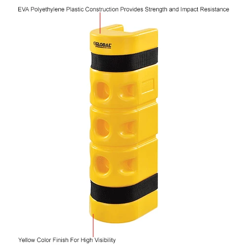Global Industrial™ Rack Protector, 3" x 3" Opening, 18"H, Yellow - Image 8
