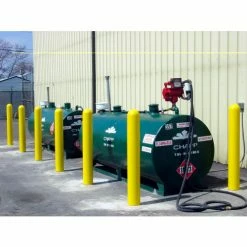 Ideal Shield® Smooth Bollard Post Sleeve, 7" HDPE Dome Top, Yellow