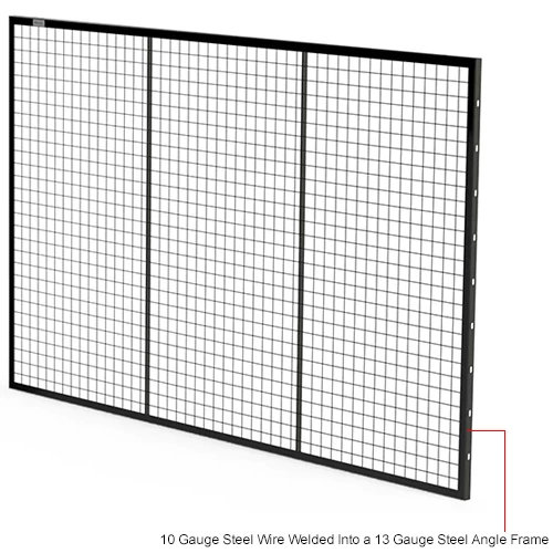Global Industrial Machine Wire Guard Panel, 8'W, Black - Image 7