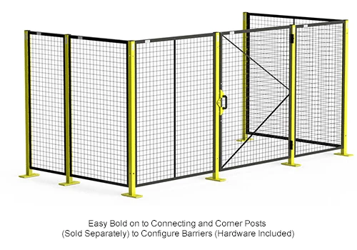 Global Industrial Machine Wire Guard Panel, 8'W, Black - Image 10