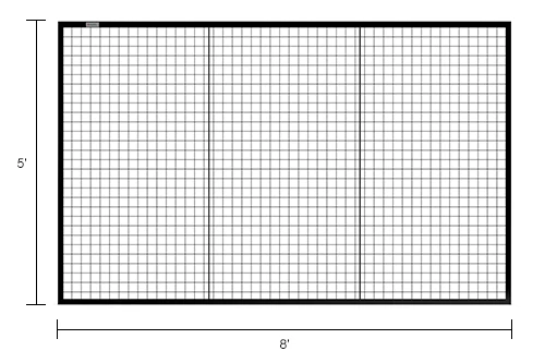 Global Industrial Machine Wire Guard Panel, 8'W, Black - Image 11