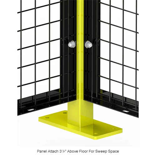 Global Industrial Machine Wire Guard Panel, 9'W, Black - Image 9