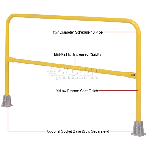 Global Industrial™ 72"L Safety Railing - Image 20