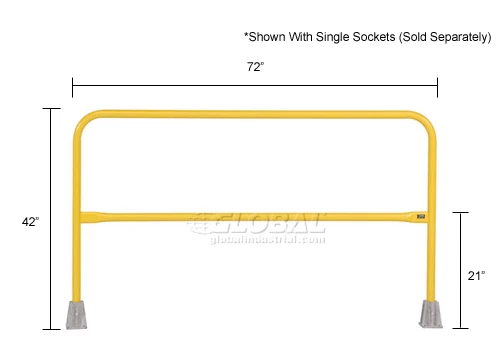 Global Industrial™ 72"L Safety Railing - Image 22