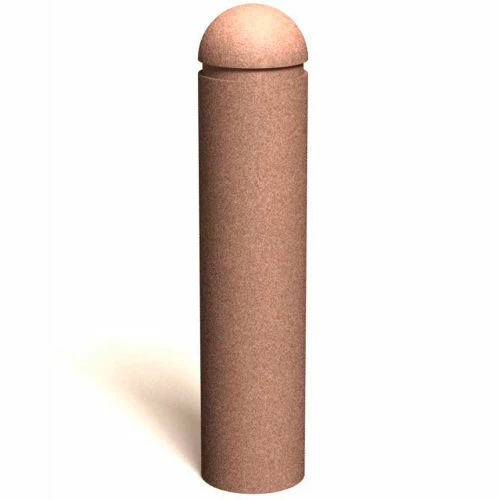 Petersen Manufacturing AL-2 Round Concrete Bollard, 12" Dia X 54" H, Type B Mount, Tan