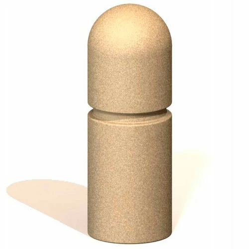 Petersen Manufacturing AL-4 Round Concrete Bollard, 15" Dia X 42" H, Type A Mount, Tan