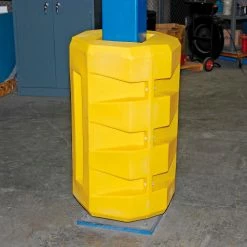Diversified Plastics Poly Structural Column Protector, 10-1/4" Square Opening, Yellow