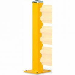 Wildeck® Steel Post Column For Triple Rail, 44"H,Yellow