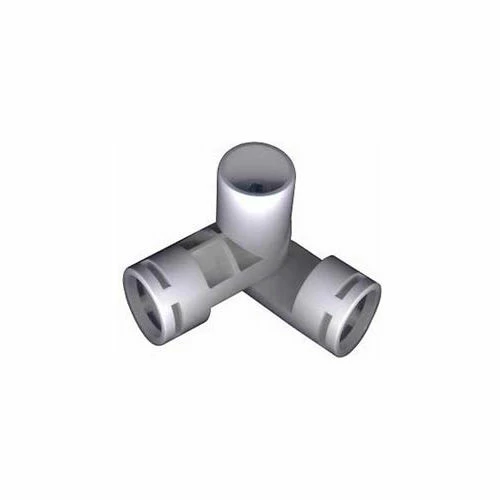 Circo Innovations Adjustable Joint 3 Way Fittings, 1"Dia., Furniture Grade Pvc, White - Pkg Qty 5
