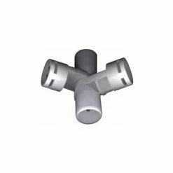 Circo Innovations Adjustable Joint 4 Way Fittings, 1"Dia., Furniture Grade Pvc, White - Pkg Qty 5