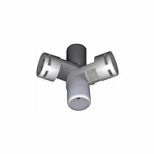 Circo Innovations Adjustable Joint 4 Way Fittings, 1"Dia., Furniture Grade Pvc, White - Pkg Qty 5