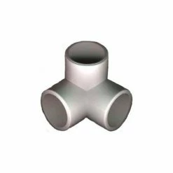 Circo Innovations 3 Way L Fittings, 1-1/2"Dia., Furniture Grade Pvc, White - Pkg Qty 15