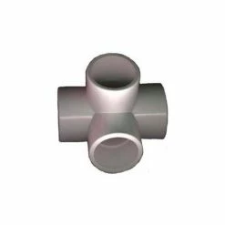 Circo Innovations 4 Way Lt Fittings, 1-1/2"Dia., Furniture Grade Pvc, White - Pkg Qty 15