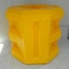 Diversified Plastics Poly Structural Short Column Protector, 6-1/4" Square Opening, Yellow, CPSH-6-14
