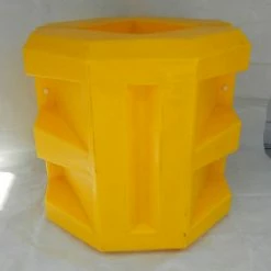 Diversified Plastics Poly Structural Short Column Protector, 6-1/4" Square Opening, Yellow, CPSH-6-14