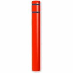 Post Guard® Bollard Cover 8-7/8" Dia. x 72" H, Red/Blue Tape