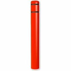 Post Guard® Bollard Cover 7"Dia. x 60" H, Red/Black Tape