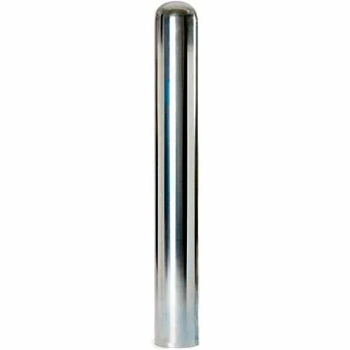 Post Guard® 5"W X 42"H Galvanized Steel Threaded Bollard W/ Threaded Base, ENC-GA542, 3 Bolt