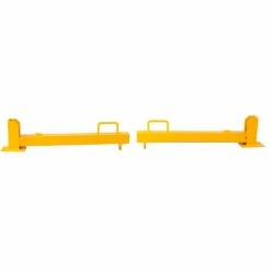 Post Guard Folding Dock Door Guard, Protects Door Tracks & Pallets/Fork Lifts, 36"L Arm, Yellow