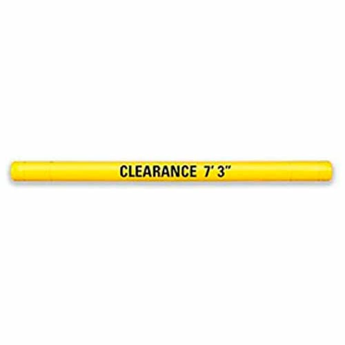 Encore Commercial Products Height Guard™ Clearance Bar HTGRD7120, 7"Dia. X 120"L, Yellow W/Graphics