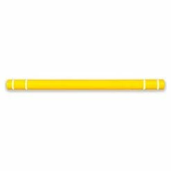 Encore Commercial Products Height Guard™ Clearance Bar, 7"D x 120"L, Yellow w/White Tape, No Graphics, HTGRD7120YWNG