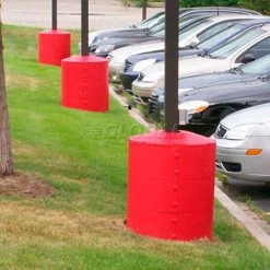 Post Guard Light Pole Guard Base Cover LPGGREY, 26"Dia. X 41-1/4"H, 4 Rings, Grey