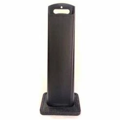 Encore Commercial Products Portable Media Bollard, Black, with Rubber Base, SSP/B