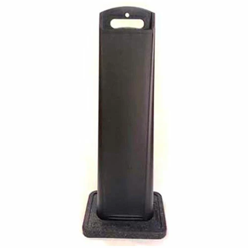 Encore Commercial Products Portable Media Bollard, Black, with Rubber Base, SSP/B