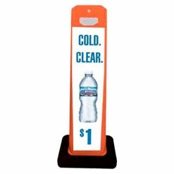 Encore Commercial Products Portable Media Bollard, Orange, with Rubber Base, SSP/O