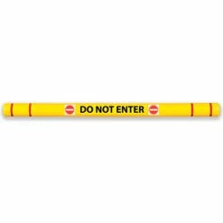 Post Guard® Clearance Bar 7"Dia. x 80"L, Yellow/Red Tape, Do Not Enter/Symbols