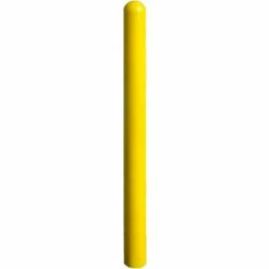 Ideal Shield® Smooth Bollard Post Sleeve, 3" HDPE Dome Top, Yellow