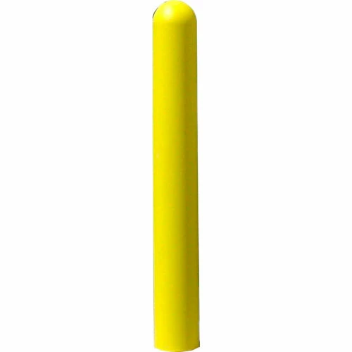 Ideal Shield® Smooth Bollard Post Sleeve, 7" HDPE Dome Top, Yellow - Image 3