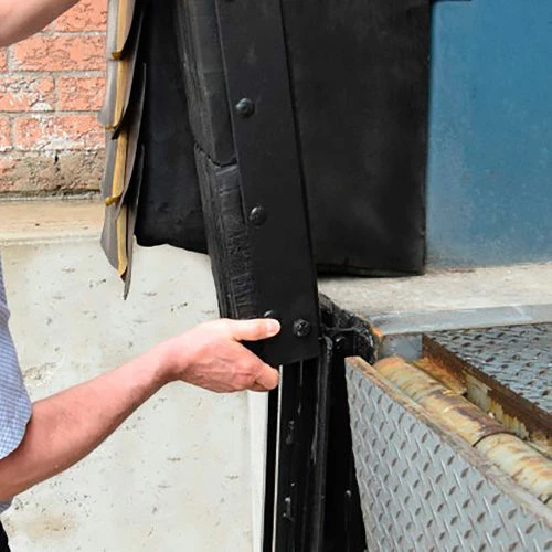 Ideal Warehouse Laminated Slide Effect® Dock Bumper, Left Side, 6-3/10"Wx10-4/5"Dx20"H, Black - Image 3