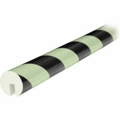 Knuffi® Model B Edge Bumper Guard, 1M, 39-1/2"L x 1-1/2"W, Black & Glow, 60-6712-5