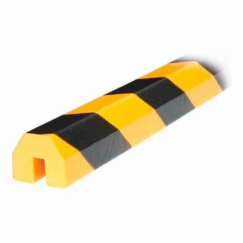 Knuffi Shelf Bumper Guard, Type BB, 196-3/4"L x 1-1/2"W x 1-1/2"H, Black & Yellow, 60-6820 - Image 3