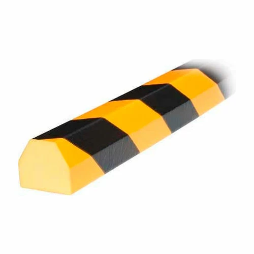 Knuffi Surface Bumper Guard, Type CC, 196-3/4"L x 1-1/2"W x 1-1/2"H, Black & Yellow, 60-6830 - Image 3