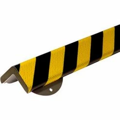 Knuffi® WPK-H+ Corner Wall Protection Kit, 3.28', Reflective Black/Yellow, 60-6862-1